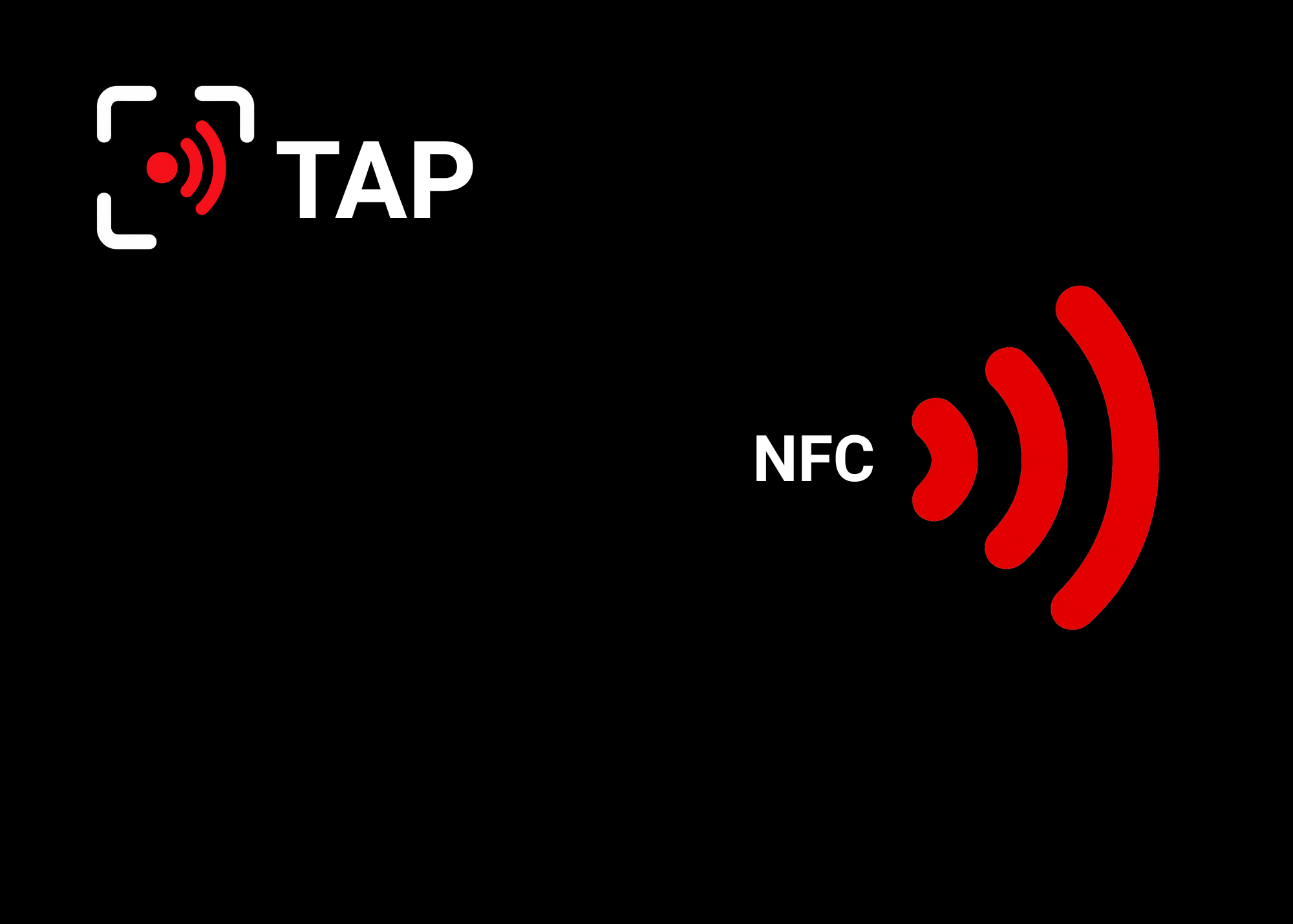 Tarjeta NFC TAP estándar, vista frontal