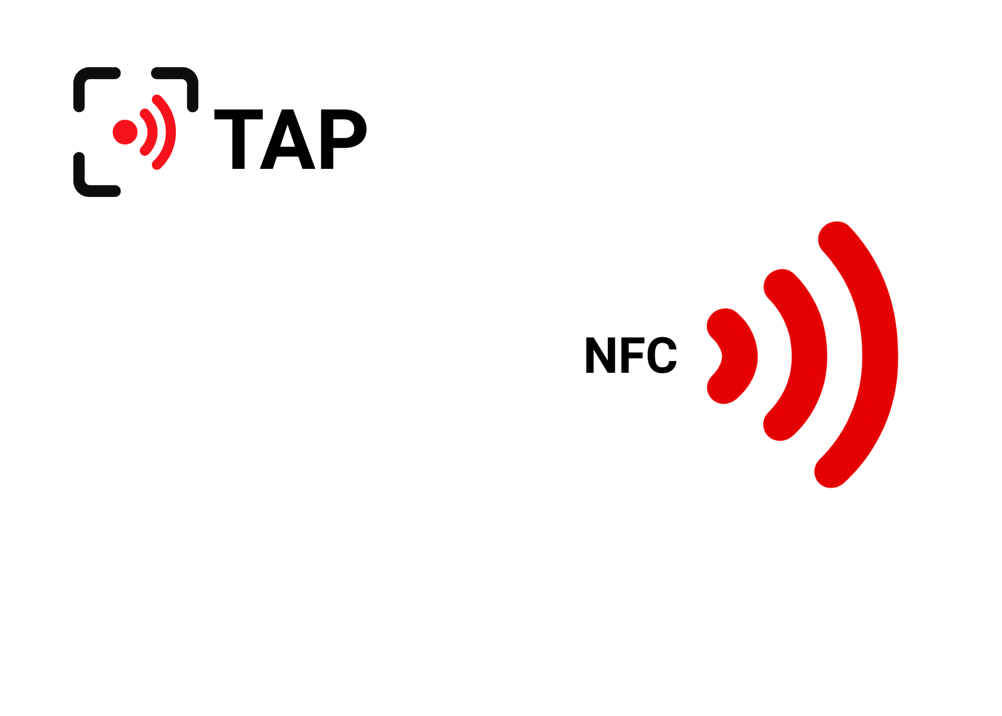 Tarjeta NFC TAP estándar, vista frontal